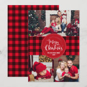 Sjabloon kerstkaart met foto kaart (Voorkant / Achterkant)