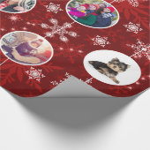 Sjabloon kerstrood 10-reeks foto's cadeaupapier (Hoek)