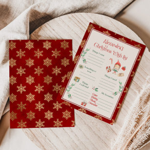 Sjabloon kerstverlanglijst kaart