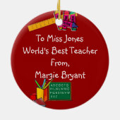 Sjabloon kerstversiering voor aangepaste leermeest keramisch ornament (Achterkant)