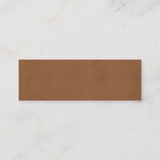 Sjabloon  leder-bruin perkamentpapier mini visitekaartje