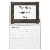 sjabloon "Lijst van hout" Kalender (Mar 2026)