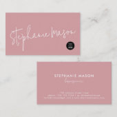 Sjabloon Logo Minimalistisch script Simple Dusty R Visitekaartje (Voorkant / Achterkant)