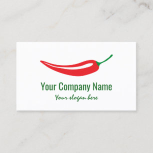 Sjabloon logo rode peper visitekaartje