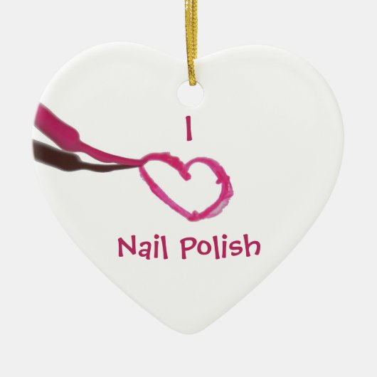 Sjabloon Love Nail Pools Keramisch Ornament (Voorkant)
