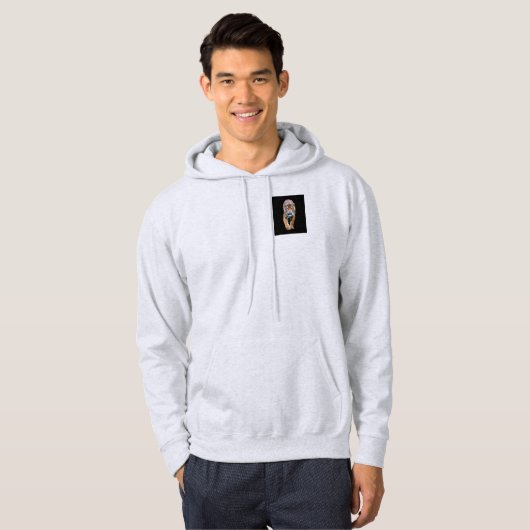 Sjabloon Mannen met dubbel zijspoor lopen Hoodie (Voorkant volledig)