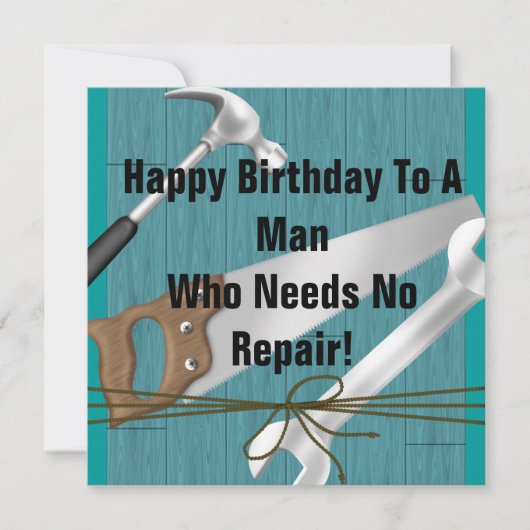 Sjabloon Mannen tools Kaart (Voorkant)