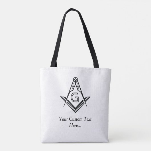 Sjabloon Masonic Canvas tassen | Unieke Freemason  (Achterkant)