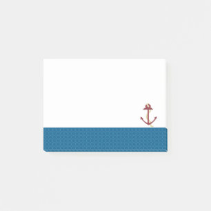 Sjabloon met anker en blauwe rand post-it® notes
