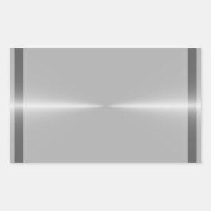 Sjabloon met een glanzend staalmetaal rechthoekige sticker