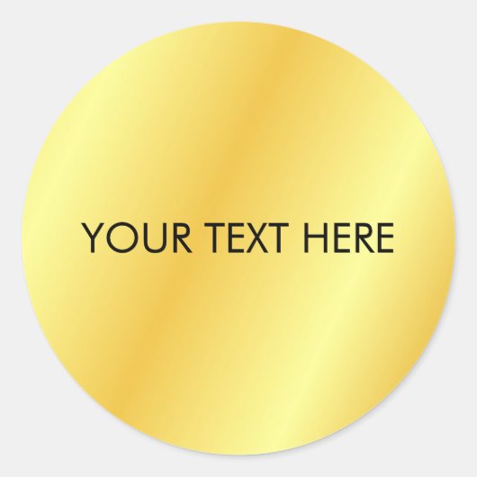 Sjabloon met initiaal monogram Voeg uw tekst naam Ronde Sticker (Voorkant)