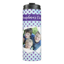 Sjabloon met paarse polkadots voor een gat in gepe