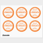 Sjabloon met ronde dot Chocolate Chip Cookie Label (Vel)