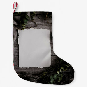 Sjabloon met vlakke ondergrond kleine kerstsok