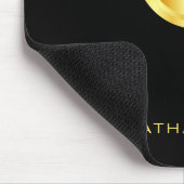 Sjabloon met zwarte en goudmonogrammen muismat (Hoek)