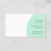 Sjabloon Mint Green White Modern Handscripttekst Visitekaartje (Achterkant)
