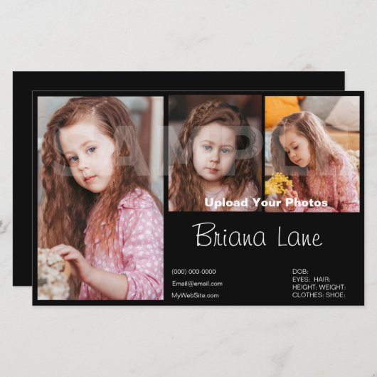 Sjabloon Model Comp Pasfoto Kinderen Zed (Voorkant / Achterkant)
