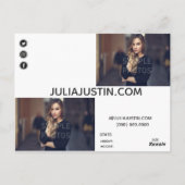 Sjabloon modelheadskaarten briefkaart (Achterkant)