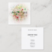 Sjabloon Moderne Abstracte elegante professional Vierkante Visitekaartje (Voorkant / Achterkant)