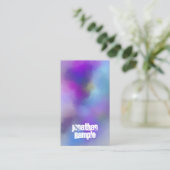 Sjabloon Moderne Abstracte kunst Verstoorde tekst Visitekaartje (Staand voorkant)