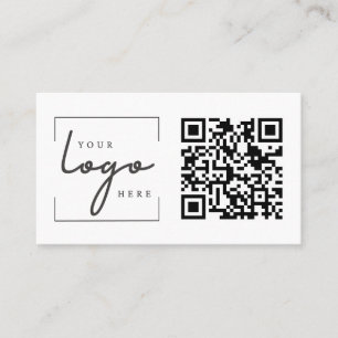 Sjabloon Moderne QR Code Business Logo Eenvoudig Visitekaartje