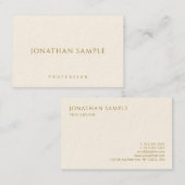 Sjabloon Moderne Visitekaartjes Gold Text Elegant (Voorkant / Achterkant)