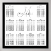 Sjabloon Monogram bruiloft Poster (Voorkant)