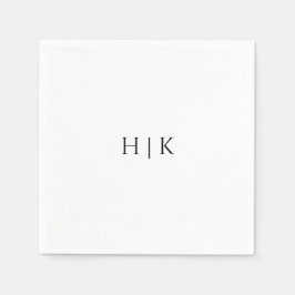 Sjabloon monogram papieren servet