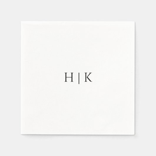 Sjabloon monogram papieren servet (Voorkant)