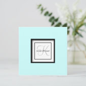 Sjabloon Monogram Weddenschappen Aangepaste namen Kaart (Staand voorkant)