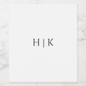 Sjabloon Monogram Wijnlabel Wijn Etiket (Enkel label)