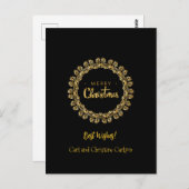 Sjabloon, mooi zwart en goud, briefkaart (Voorkant / Achterkant)