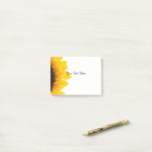 Sjabloon Mooie Zonnebloem Post-it® Notes (Op bureau)