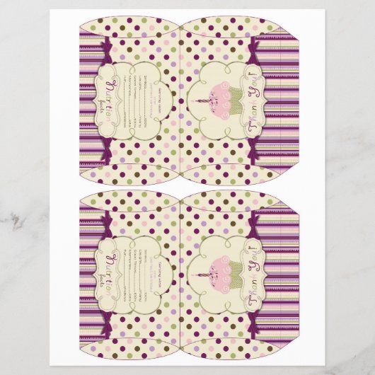 Sjabloon Mulberry Dot Snoep Box Flyer (Voorkant)