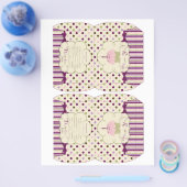 Sjabloon Mulberry Dot Snoep Box Flyer (Enkel)