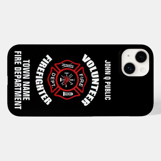 Sjabloon naam vrijwilliger brandweerman Case-Mate iPhone case (Achterkant (horizontaal))