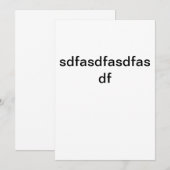 sjabloon niet aanpassen kaart (Voorkant / Achterkant)