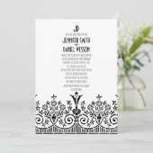 sjabloon over uitnodiging over themahuwelijk uit 1 (Staand voorkant)