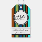 Sjabloon - Pas je tekst, monogram & achtergrond aa Cadeaulabel (Achterkant)