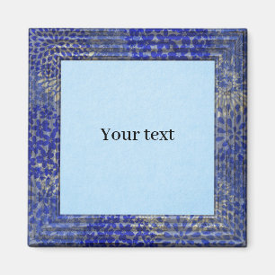 Sjabloon - Pastelblauw met medium blauwe rand Magneet