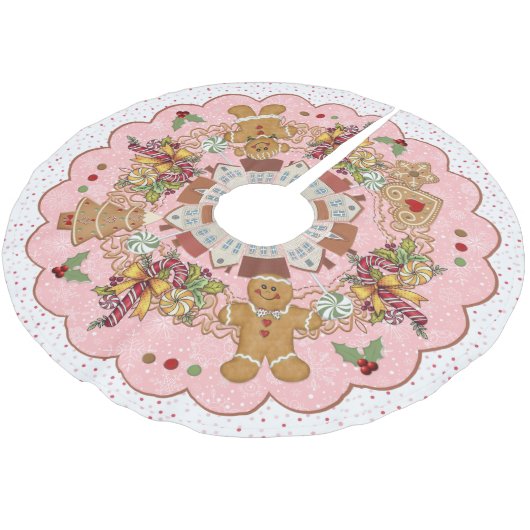 Sjabloon peperkoek Roze Treeskirt Kerstboom Rok (Gekanteld)