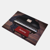 Sjabloon Piano en Red Piano Stool Deurmat (Schuin)