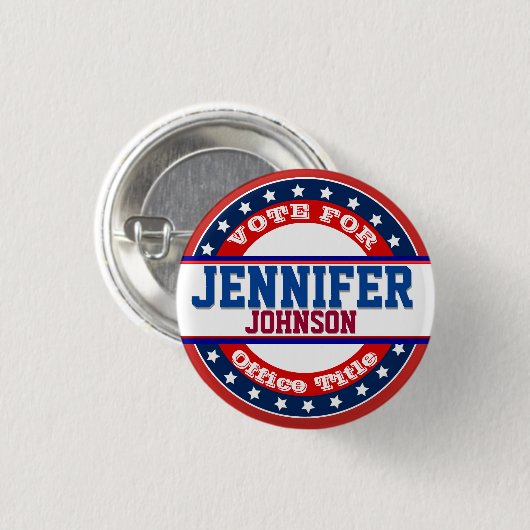 Sjabloon politieke campagne ronde button 3,2 cm (Voorkant /achterkant)