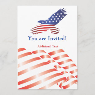 Sjabloon politieke vlag & adelaar uitnodigen kaart