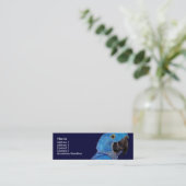 Sjabloon profielkaart - Hyacinth Macaw Mini Visitekaartje (Staand voorkant)