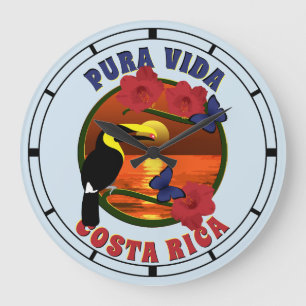 Sjabloon Pura Vida Costa Rica Grote Klok