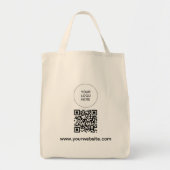 Sjabloon QR code Upload uw Logo website adres Tote Bag (Voorkant)