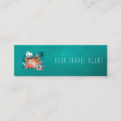 Sjabloon reisagent logo mini visitekaartje (Voorkant)