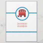 Sjabloon republikeinse olifant flyer (Achterkant)