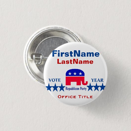 Sjabloon republikeinse ronde Button (Voorkant /achterkant)